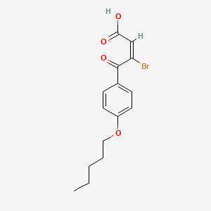 molecular formula C15H17BrO4 B1625223 (E)-3-Bromo-4-oxo-4-(4-(pentyloxy)phenyl)-2-butenoic acid CAS No. 42241-78-1