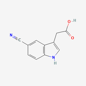 molecular formula C11H8N2O2 B1625230 2-(5-cyano-1H-indol-3-yl)acetic Acid CAS No. 202124-89-8