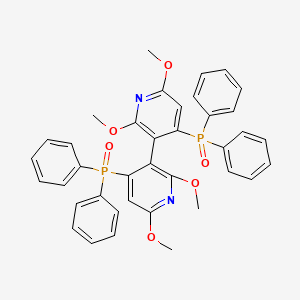 molecular formula C38H34N2O6P2 B1625247 4-Diphenylphosphoryl-3-(4-diphenylphosphoryl-2,6-dimethoxypyridin-3-yl)-2,6-dimethoxypyridine CAS No. 220998-37-8