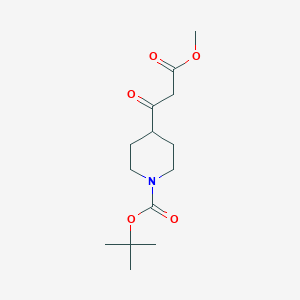 molecular formula C14H23NO5 B1625279 1-Boc-beta-oxo-4-piperidinepropanoic acid methyl ester CAS No. 479630-02-9