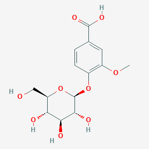 molecular formula C14H18O9 B162528 4-(beta-D-Glucopyranosyloxy)-3-methoxybenzoic acid CAS No. 32142-31-7