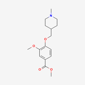 molecular formula C16H23NO4 B1625297 Methyl 3-methoxy-4-[(1-methylpiperidin-4-yl)methoxy]benzoate CAS No. 635678-09-0