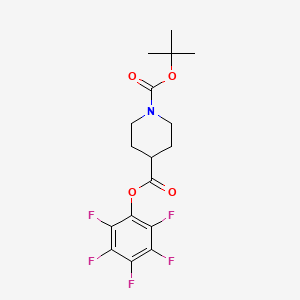 molecular formula C17H18F5NO4 B1625302 1-tert-Butyl 4-(pentafluorophenyl) piperidine-1,4-dicarboxylate CAS No. 294885-28-2