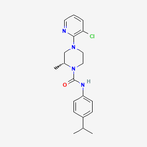 molecular formula C20H25ClN4O B1625316 (R)-4-(3-chloropyridin-2-yl)-N-(4-isopropylphenyl)-2-methylpiperazine-1-carboxamide CAS No. 393514-22-2