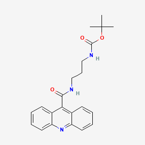 molecular formula C22H25N3O3 B1625324 tert-Butyl (3-(acridine-9-carboxamido)propyl)carbamate CAS No. 259222-01-0