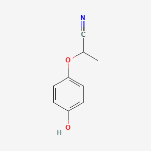 molecular formula C9H9NO2 B1625326 2-(4-Hydroxyphenoxy)propanenitrile CAS No. 343866-65-9