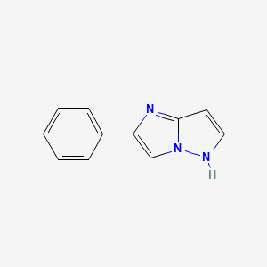 molecular formula C11H9N3 B1625333 2-Phenyl-1H-imidazo[1,2-b]pyrazole CAS No. 197356-19-7