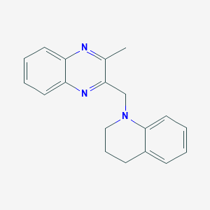 molecular formula C19H19N3 B162535 Quinoxaline, 2-[(3,4-dihydro-1(2H)-quinolinyl)methyl]-3-methyl- CAS No. 125988-97-8