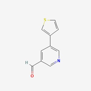 molecular formula C10H7NOS B1625351 5-(Thiophen-3-yl)nicotinaldehyde CAS No. 342601-30-3