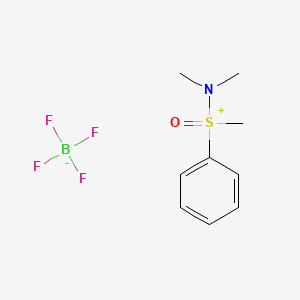 molecular formula C9H14BF4NOS B1625356 (Dimethylamino)methylphenylsulfoxonium tetrafluoroborate CAS No. 21077-81-6