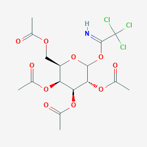 molecular formula C16H20Cl3NO10 B1625357 [(2R,3S,4S,5R)-3,4,5-triacetyloxy-6-(2,2,2-trichloroethanimidoyl)oxyoxan-2-yl]methyl acetate CAS No. 353264-42-3