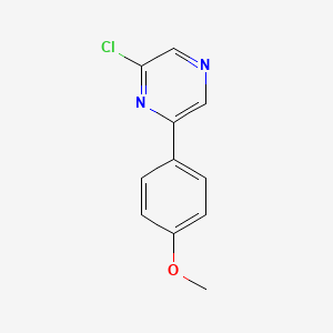 molecular formula C11H9ClN2O B1625366 2-Chloro-6-(4-methoxyphenyl)pyrazine CAS No. 850221-79-3