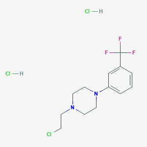 molecular formula C13H16ClF3N2 B1625371 1-(2-Chloroethyl)-4-[3-(trifluoromethyl)phenyl]piperazine dihydrochloride CAS No. 670234-47-6
