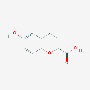 molecular formula C10H10O4 B1625384 6-hydroxychroman-2-carboxylic Acid CAS No. 81498-19-3