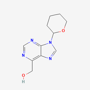molecular formula C11H14N4O2 B1625385 (9-(Tetrahydro-2H-pyran-2-yl)-9H-purin-6-yl)methanol CAS No. 773133-89-4