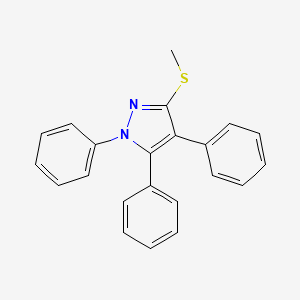 molecular formula C22H18N2S B1625393 3-Methylthio-1,4,5-triphenyl-1H-pyrazole CAS No. 871110-16-6