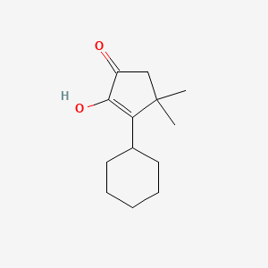 molecular formula C13H20O2 B1625397 3-Cyclohexyl-2-hydroxy-4,4-dimethylcyclopent-2-enone CAS No. 871482-81-4