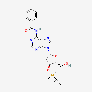 molecular formula C23H31N5O4Si B1625398 N-(9-((2R,4S,5R)-4-((tert-butyldimethylsilyl)oxy)-5-(hydroxymethyl)tetrahydrofuran-2-yl)-9H-purin-6-yl)benzamide CAS No. 51549-40-7