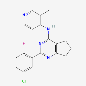 2-(5-Chloro-2-fluorophenyl)-N-(3-methylpyridin-4-yl)-6,7-dihydro-5H-cyclopenta[d]pyrimidin-4-amine