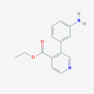 molecular formula C14H14N2O2 B1625405 Ethyl 3-(3-aminophenyl)isonicotinate CAS No. 252921-31-6