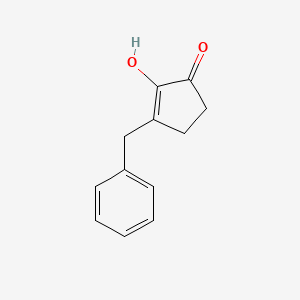 molecular formula C12H12O2 B1625406 3-Benzyl-2-hydroxycyclopent-2-enone CAS No. 25684-06-4