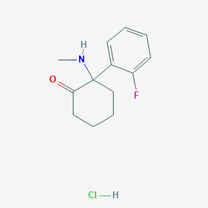 molecular formula C13H17ClFNO B162541 2-(2-fluorophenyl)-2-(methylamino)-cyclohexanone,monohydrochloride CAS No. 111982-49-1