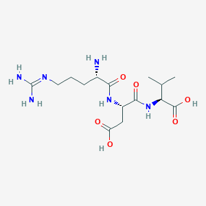 molecular formula C15H28N6O6 B162543 精氨酰-天冬酰-缬氨 CAS No. 131134-25-3