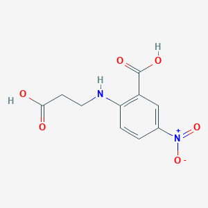 molecular formula C10H10N2O6 B1625436 2-[(2-Hydroxycarbonylethyl)-amino]-5-nitrobenzoic acid CAS No. 57445-25-7