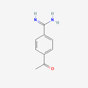molecular formula C9H10N2O B1625437 Benzenecarboximidamide, 4-acetyl- CAS No. 24723-05-5