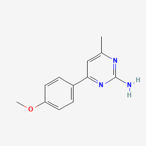 molecular formula C12H13N3O B1625440 4-(4-Methoxyphenyl)-6-methylpyrimidin-2-amine CAS No. 61541-75-1