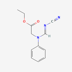 molecular formula C12H13N3O2 B1625441 ethyl 2-[N-(cyanoiminomethyl)anilino]acetate CAS No. 62011-92-1