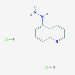 molecular formula C9H11Cl2N3 B1625444 5-Quinolinylhydrazine dihydrochloride CAS No. 91004-60-3