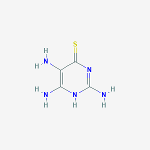 molecular formula C4H7N5S B1625455 2,5,6-Triaminopyrimidine-4(3H)-thione CAS No. 54-19-3