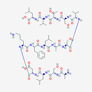 molecular formula C66H111N15O21 B162547 Hemoglobin alpha-chain fragments (123-136) CAS No. 125379-00-2