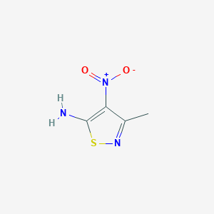 molecular formula C4H5N3O2S B1625476 3-Methyl-4-nitro-1,2-thiazol-5-amine CAS No. 40184-32-5