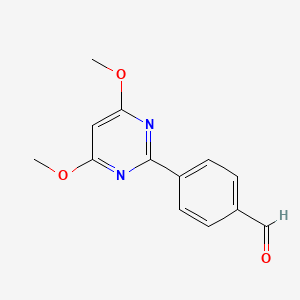 molecular formula C13H12N2O3 B1625484 4-(4,6-Dimethoxypyrimidin-2-yl)benzaldehyde CAS No. 77232-34-9