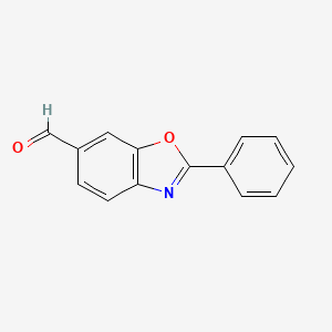 molecular formula C14H9NO2 B1625485 2-Phenylbenzo[d]oxazole-6-carbaldehyde CAS No. 67563-00-2