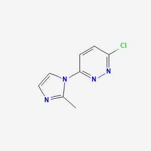 molecular formula C8H7ClN4 B1625486 3-Chloro-6-(2-methyl-1H-imidazol-1-YL)pyridazine CAS No. 75792-66-4