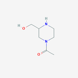 molecular formula C7H14N2O2 B162549 4-Acetyl-2-piperazinemethanol CAS No. 126766-52-7