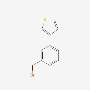 molecular formula C11H9BrS B1625524 3-[3-(Bromomethyl)phenyl]thiophene CAS No. 89929-85-1