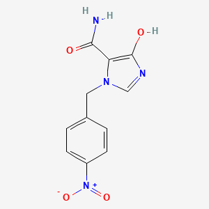 molecular formula C11H10N4O4 B1625527 3-(4-Nitrobenzyl)-5-hydroxy-3H-imidazole-4-carboxamide CAS No. 82439-87-0