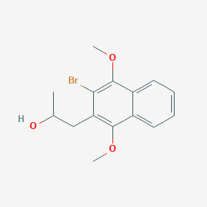 molecular formula C15H17BrO3 B1625558 1-(3-Bromo-1,4-dimethoxynaphthalen-2-yl)propan-2-ol CAS No. 404908-62-9