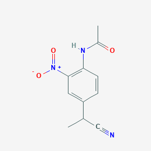 molecular formula C11H11N3O3 B1625571 2-(4-(Acetylamino)-3-nitrophenyl)propionitrile CAS No. 57555-89-2