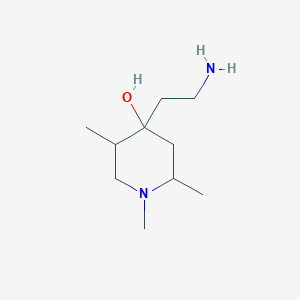 molecular formula C10H22N2O B1625574 4-(2-Aminoethyl)-1,2,5-trimethylpiperidin-4-ol CAS No. 56288-57-4