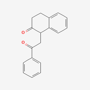 molecular formula C18H16O2 B1625579 1-(2-Oxo-2-phenyl-ethyl)-3,4-dihydro-1H-naphthalen-2-one CAS No. 57859-83-3