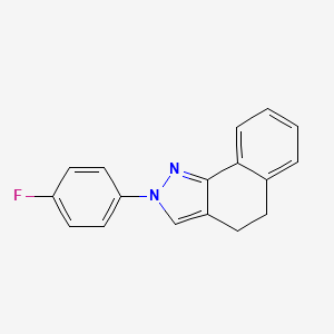 molecular formula C17H13FN2 B1625583 2-(4-Fluorophenyl)-4,5-dihydro-2H-benzo[g]indazole CAS No. 60656-07-7