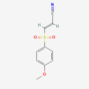 molecular formula C10H9NO3S B1625590 (E)-3-((4-Methoxyphenyl)sulfonyl)acrylonitrile CAS No. 64326-50-7