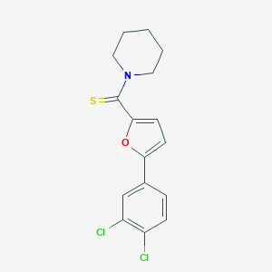 molecular formula C16H15Cl2NOS B162563 [5-(3,4-Dichlorophenyl)furan-2-yl]-piperidin-1-ylmethanethione CAS No. 301338-95-4