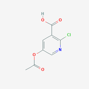 molecular formula C8H6ClNO4 B1625631 5-Acetoxy-2-chloronicotinic acid CAS No. 54232-05-2