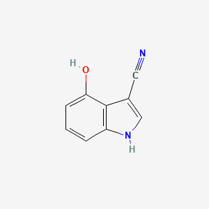 molecular formula C9H6N2O B1625639 4-hydroxy-1H-indole-3-carbonitrile CAS No. 81779-30-8